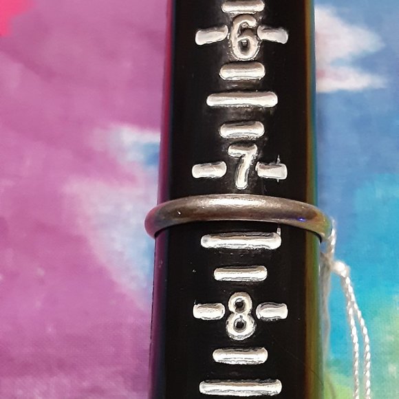 Mother of Pearl Ring Signed JE - Picture 5 of 6